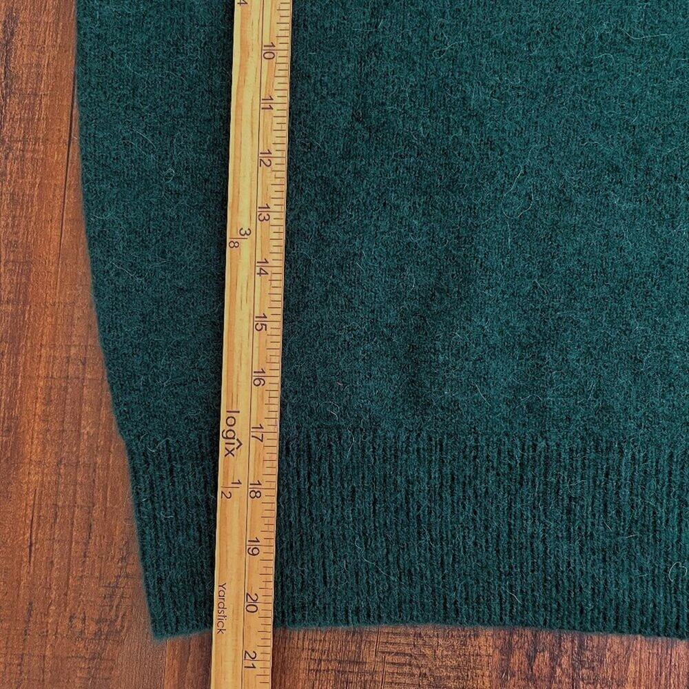 Madewell Dillon Cropped Sweater Ribbed Mock Neck Wool Alpaca Size XS Dark Green - Picture 12 of 16